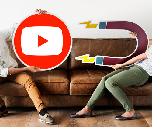 Imán atrae el logo de YouTube para poder crecer en YouTube