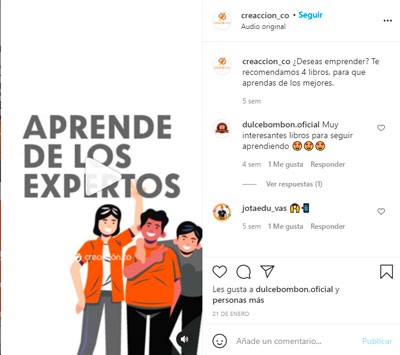 Instagram reels ejemplo de tips