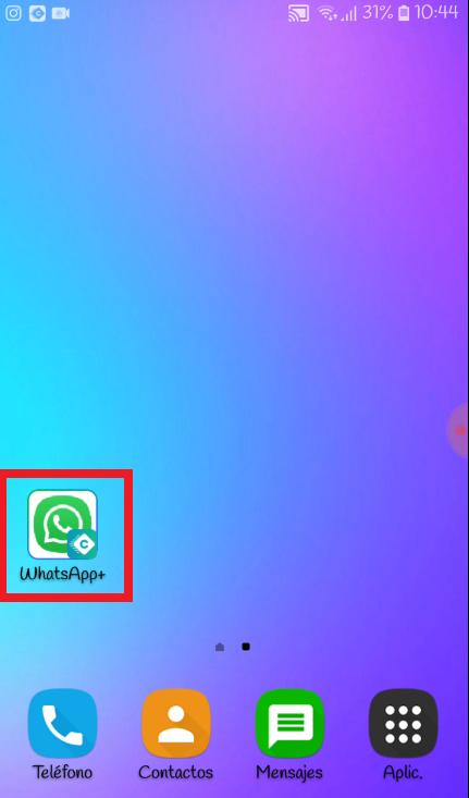 Logo de whatsapp duplicado con acceso directo
